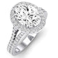 Tea Rose Oval Diamond Engagement Ring (Lab Grown Igi Cert) whitegold