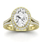 Tea Rose Oval Diamond Engagement Ring (Lab Grown Igi Cert) yellowgold