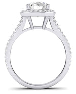 Tea Rose Oval Diamond Engagement Ring (Lab Grown Igi Cert) whitegold