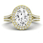 Tea Rose Oval Diamond Engagement Ring (Lab Grown Igi Cert) yellowgold