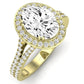 Tea Rose Oval Diamond Engagement Ring (Lab Grown Igi Cert) yellowgold