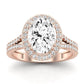 Tea Rose Oval Diamond Engagement Ring (Lab Grown Igi Cert) rosegold