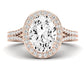 Tea Rose Oval Diamond Engagement Ring (Lab Grown Igi Cert) rosegold