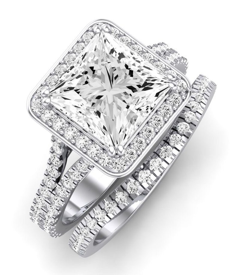 Tea Rose Princess Diamond Bridal Set (Lab Grown Igi Cert) whitegold
