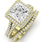 Tea Rose Princess Moissanite Bridal Set yellowgold