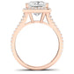 Tea Rose Princess Moissanite Bridal Set rosegold