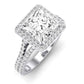 Tea Rose Princess Moissanite Bridal Set whitegold