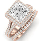 Tea Rose Princess Moissanite Bridal Set rosegold