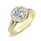 Tea Rose Round Diamond Bridal Set (Lab Grown Igi Cert) yellowgold