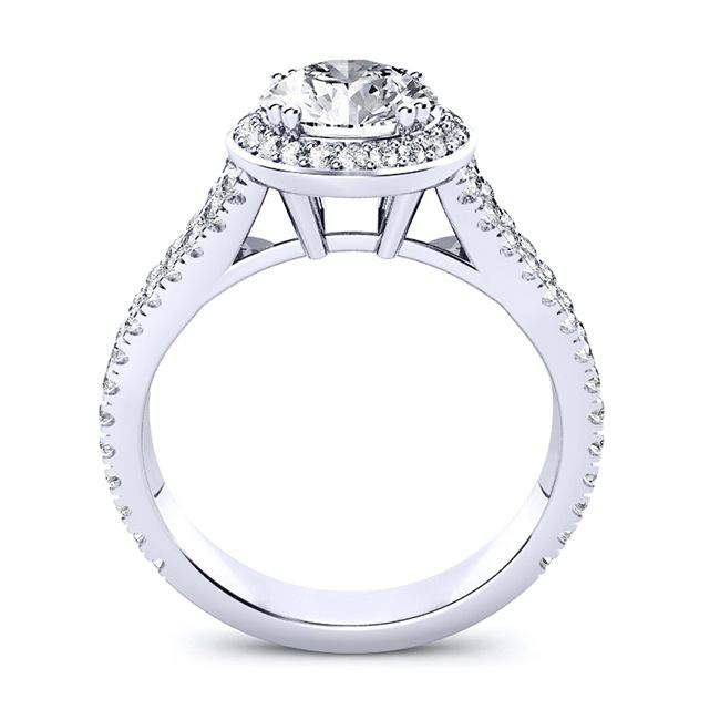 Tea Rose Round Diamond Bridal Set (Lab Grown Igi Cert) whitegold