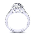 Tea Rose Round Diamond Bridal Set (Lab Grown Igi Cert) whitegold