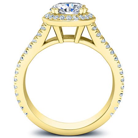 Tea Rose Round Diamond Bridal Set (Lab Grown Igi Cert) yellowgold