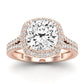 Tea Rose - GIA Natural Cushion Diamond Engagement Ring