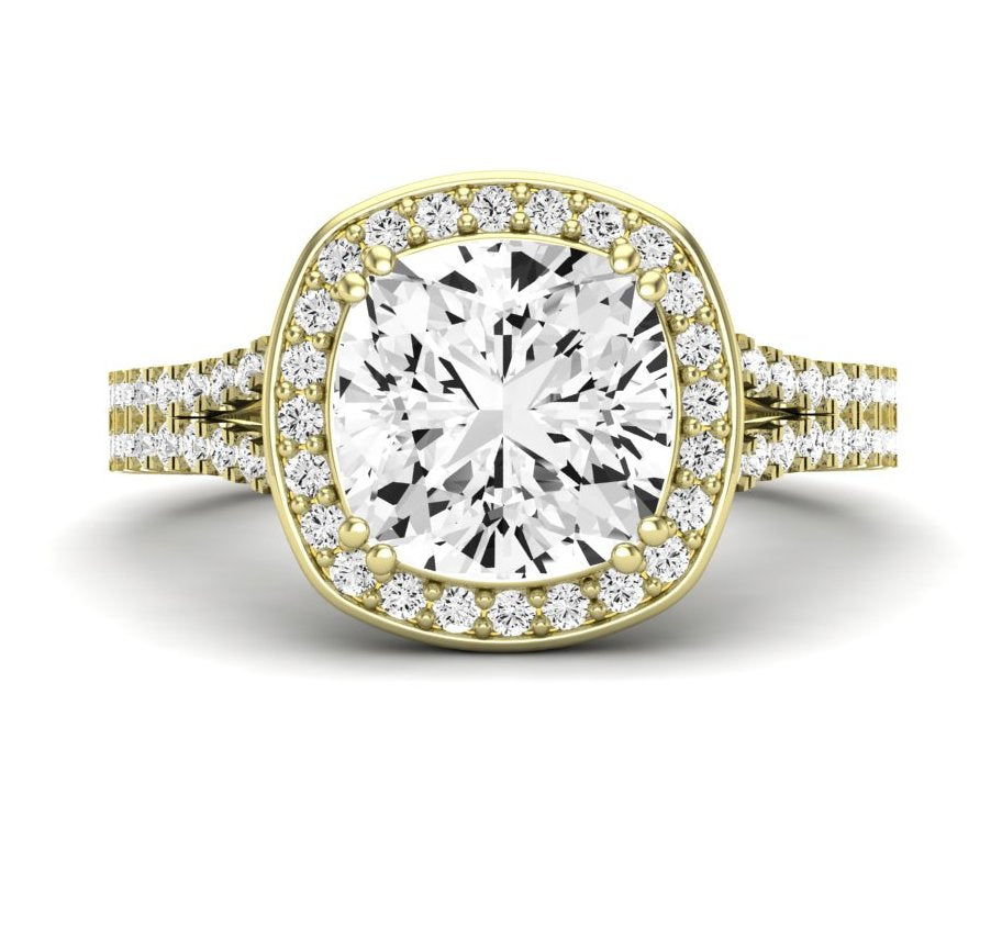 Tea Rose - 1.1ct Cushion Diamond Engagement Ring (Lab Grown Igi Cert) yellowgold