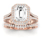 Tea Rose - GIA Certified Emerald Diamond Bridal Set
