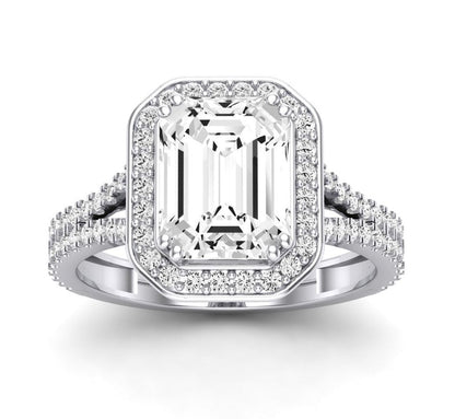 Tea Rose - GIA Certified Emerald Diamond Engagement Ring