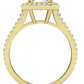 Tea Rose Emerald Diamond Engagement Ring (Lab Grown Igi Cert) yellowgold