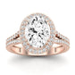 Tea Rose Oval Diamond Engagement Ring (Lab Grown Igi Cert) rosegold