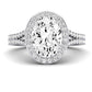 Tea Rose Oval Diamond Engagement Ring (Lab Grown Igi Cert) whitegold