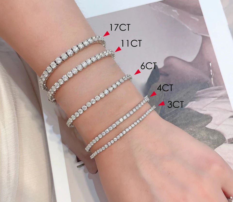 Buy 92.5 Silver Princess Cut and Round Diamond Tennis Bracelet By Treszuri  L1478 – SIA Jewellery