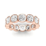 Terra Cushion Cut Diamond Eternity Band (Clarity Enhanced) rosegold