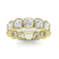 Terra Cushion Cut Moissanite Eternity Band yellowgold