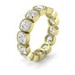 Terra Cushion Cut Moissanite Eternity Band yellowgold