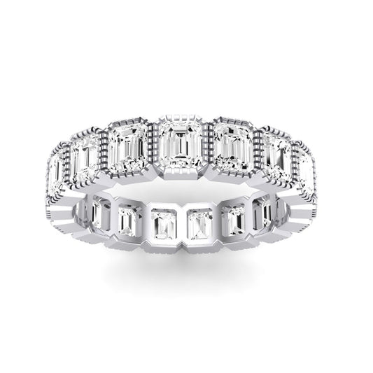 Terra Emerald Cut Diamond Eternity Band (Clarity Enhanced) whitegold