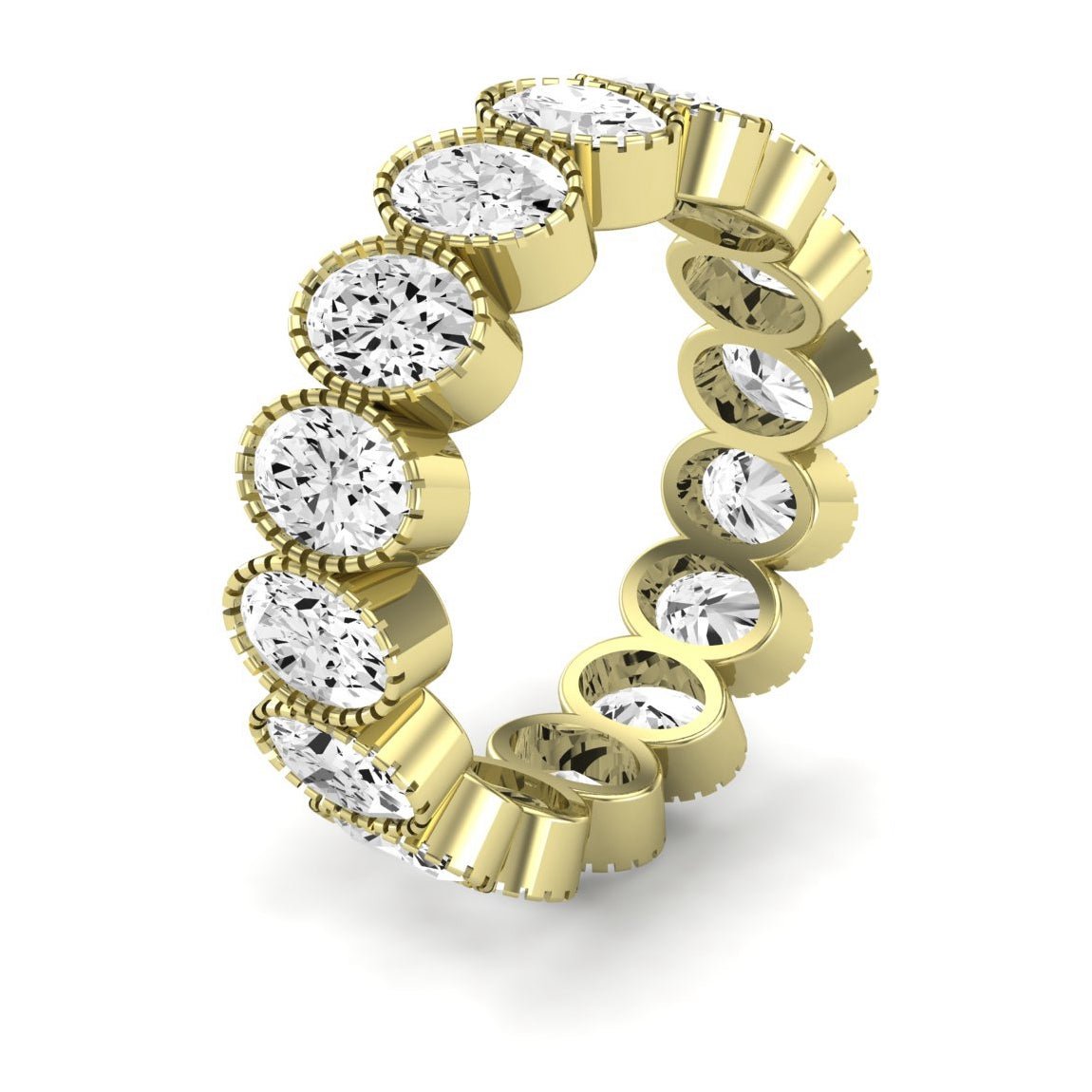 Terra Oval Cut Diamond Eternity Band (Clarity Enhanced) yellowgold