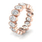 Terra Oval Cut Moissanite Eternity Band rosegold