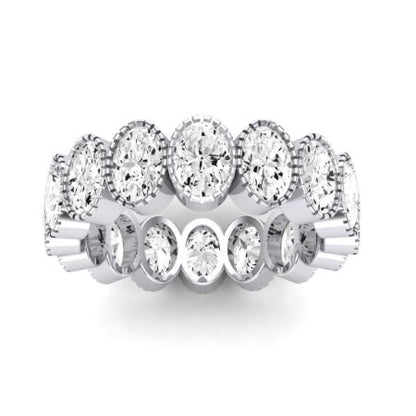 Terra Oval Cut Moissanite Eternity Band whitegold