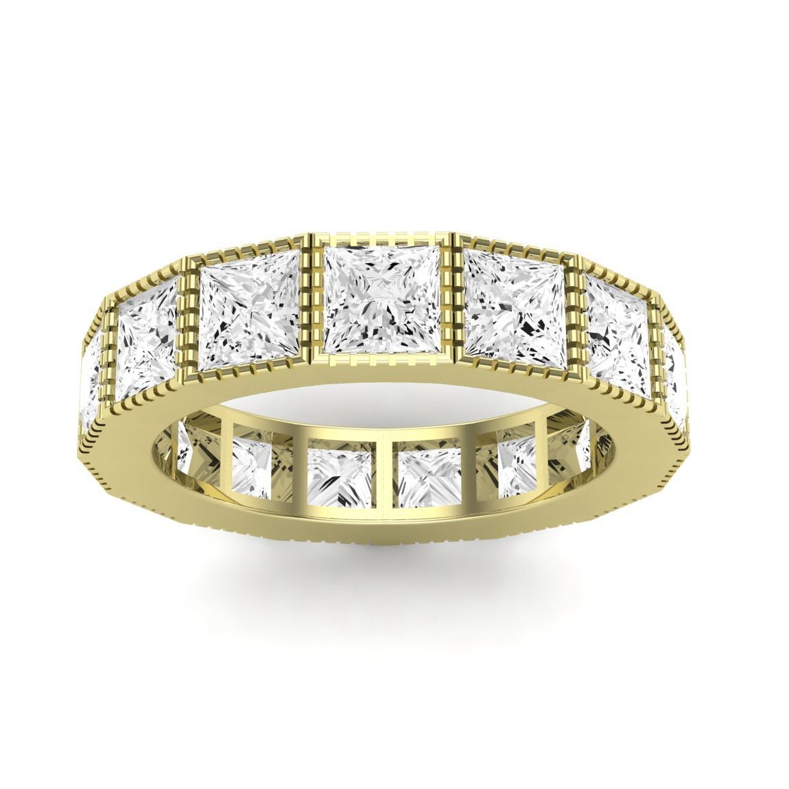 Terra Princess Cut Diamond Eternity Band (Clarity Enhanced) yellowgold