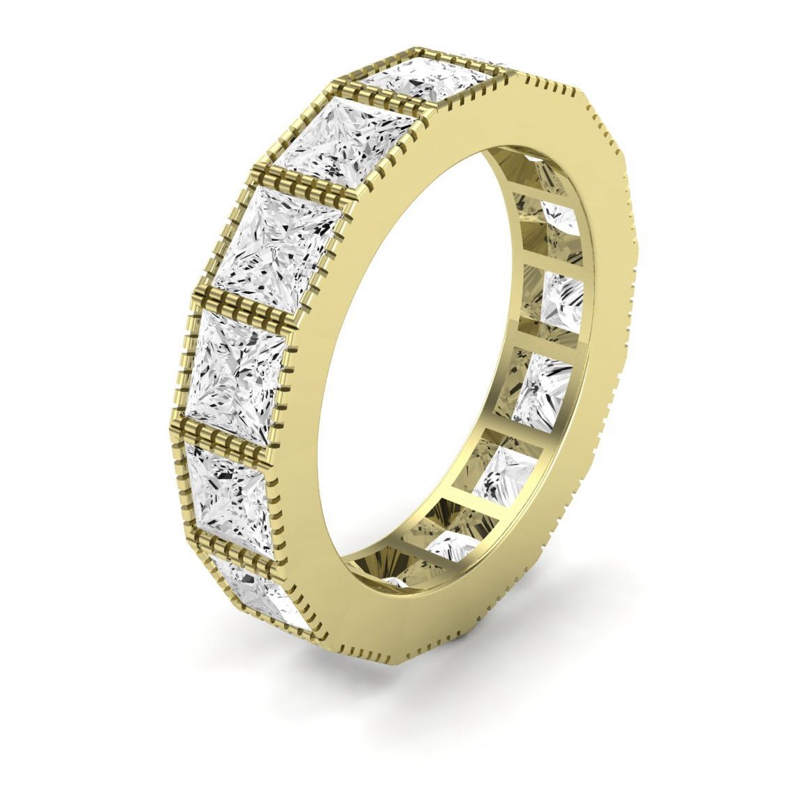 Terra Princess Cut Diamond Eternity Band (Clarity Enhanced) yellowgold