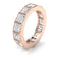 Terra Princess Cut Moissanite Eternity Band rosegold