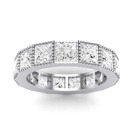 Terra Princess Cut Moissanite Eternity Band whitegold