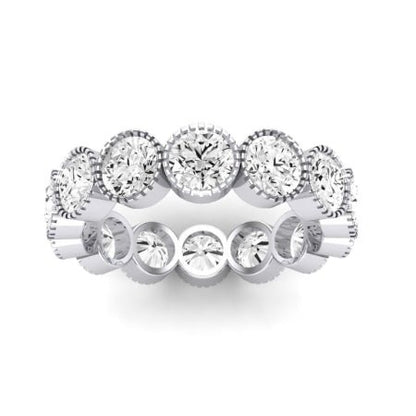 Terra Round Cut Moissanite Eternity Band whitegold