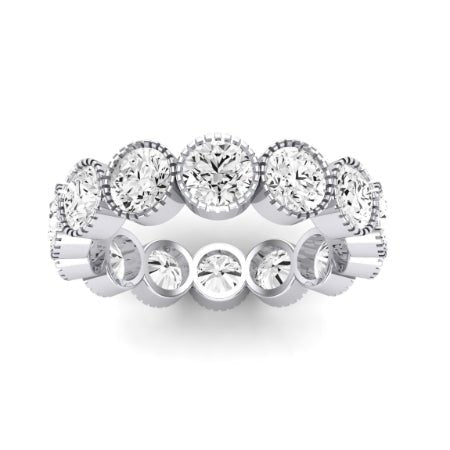 Terra Round Cut Moissanite Eternity Band whitegold