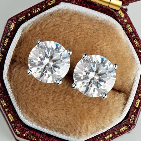 Thena Moissanite Earrings whitegold