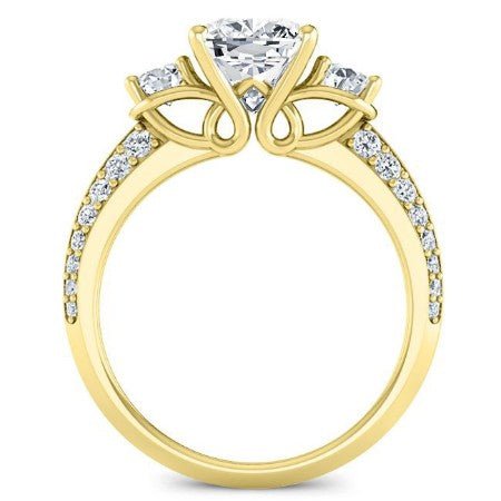 Thistle Cushion Diamond Bridal Set (Lab Grown Igi Cert) yellowgold