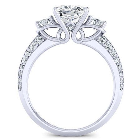 Thistle Cushion Diamond Bridal Set (Lab Grown Igi Cert) whitegold