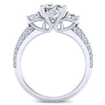 Thistle Cushion Diamond Bridal Set (Lab Grown Igi Cert) whitegold
