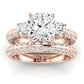 Thistle Diamond Matching Band Only (does Not Include Engagement Ring) For Ring With Cushion Center rosegold