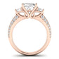 Thistle Diamond Matching Band Only (does Not Include Engagement Ring) For Ring With Cushion Center rosegold