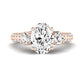 Thistle Diamond Matching Band Only ( Engagement Ring Not Included) For Ring With Oval Center rosegold