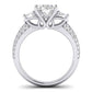 Thistle Diamond Matching Band Only ( Engagement Ring Not Included) For Ring With Oval Center whitegold