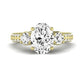 Thistle Diamond Matching Band Only ( Engagement Ring Not Included) For Ring With Oval Center yellowgold