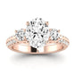 Thistle Diamond Matching Band Only ( Engagement Ring Not Included) For Ring With Oval Center rosegold