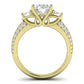 Thistle Diamond Matching Band Only ( Engagement Ring Not Included) For Ring With Oval Center yellowgold