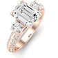 Thistle Emerald Diamond Engagement Ring (Lab Grown Igi Cert) rosegold