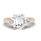 Thistle Emerald Diamond Engagement Ring (Lab Grown Igi Cert) rosegold